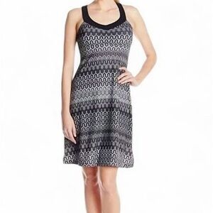 Prana Cali Dress Black & Charcoal Racerback Sleeveless Athletic Size Medium